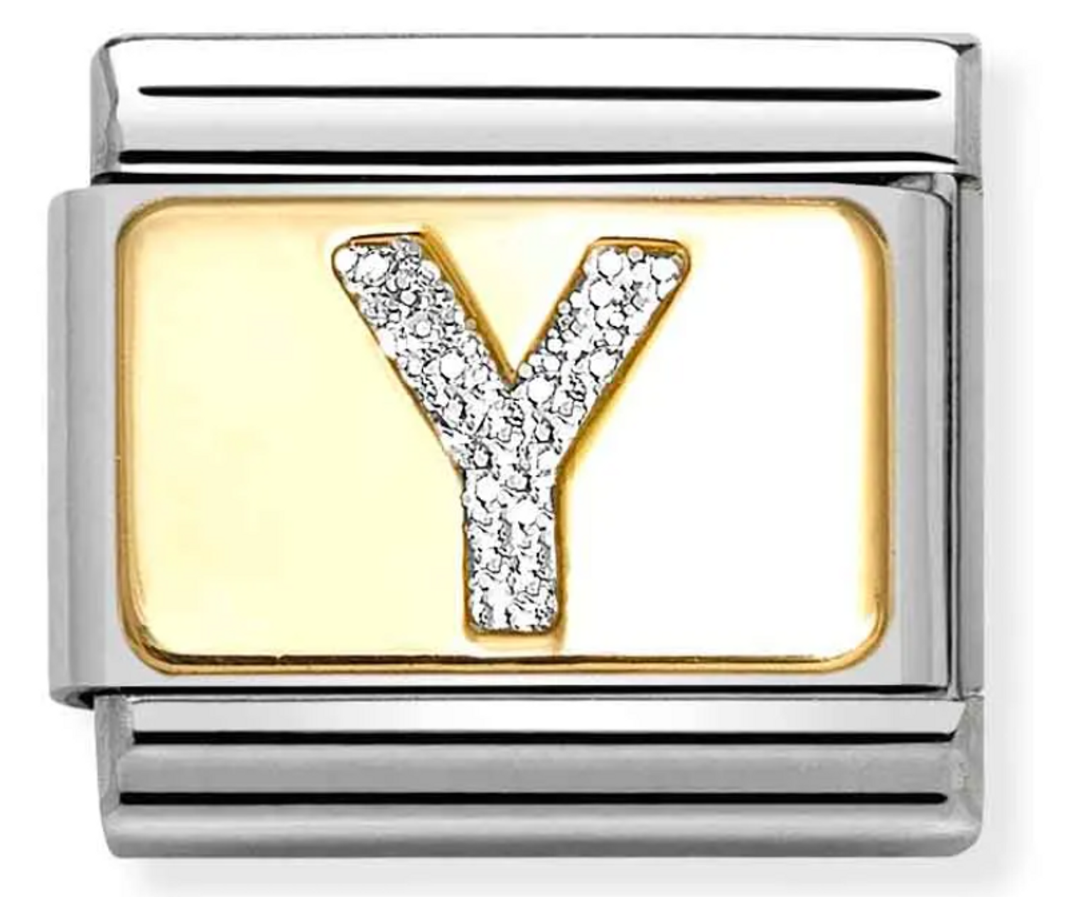 Nomination Link 18K Brokatowa literka Y 030291 25.png